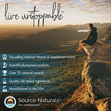 Source Naturals Magnésium Malate — étiquette informative facilitant la compréhension des bénéfices.