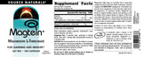 Source Naturals Magtein emballage, informations clés et mode d'emploi.
