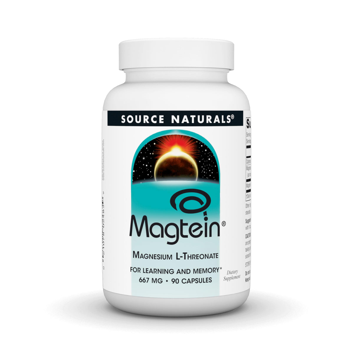 Source Naturals Magtein: gélules magnésium-thréonate pour la concentration.