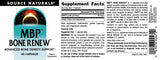 Source Naturals MBP Bone Renew — etiquette claire et informations produit utiles.