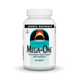 Source Naturals Mega-One, comprimé en bouteille, soutien quotidien potentiel pour l'énergie et le bien-être.