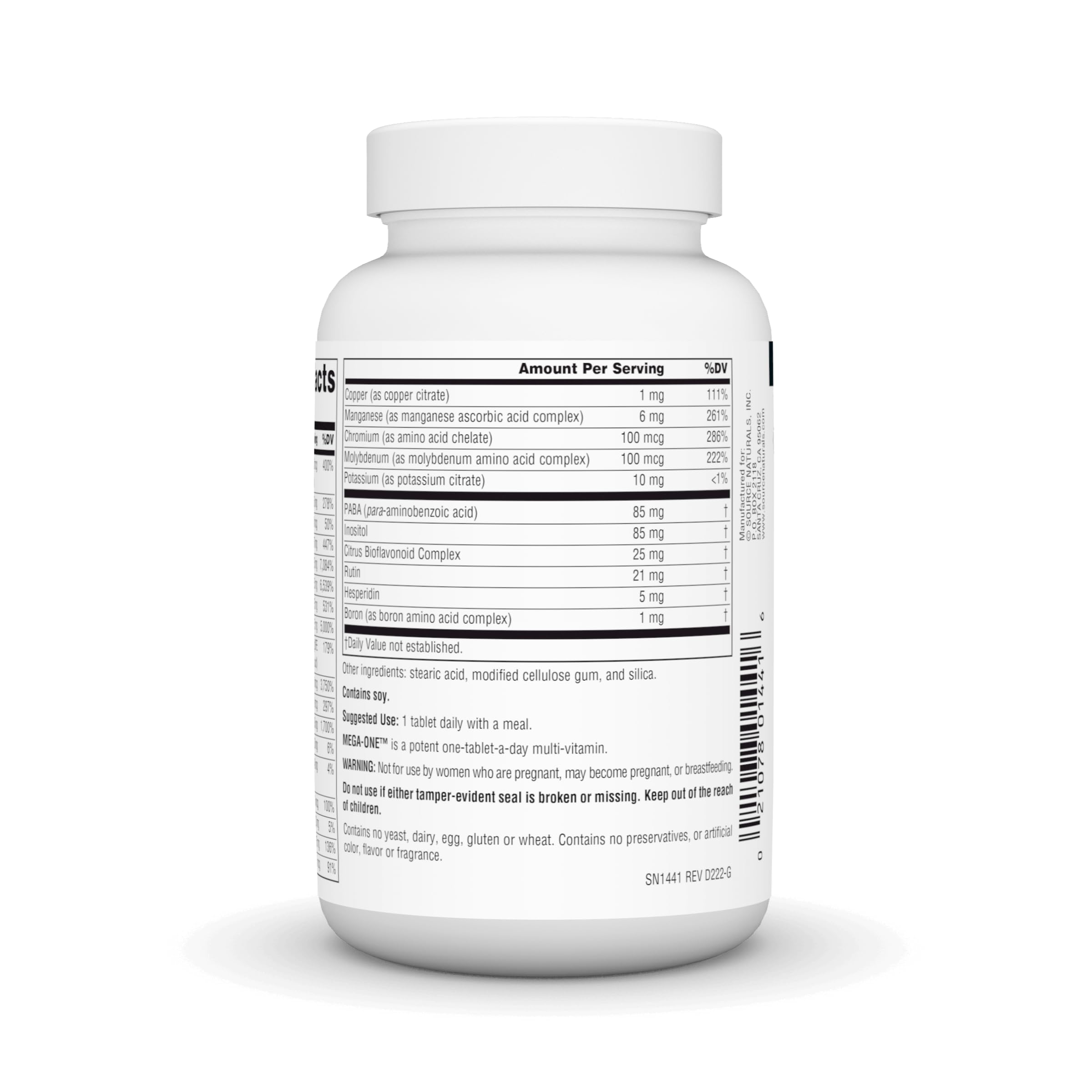 Ingrédients soja, Source Naturals Mega-One respecte les préférences alimentaires.