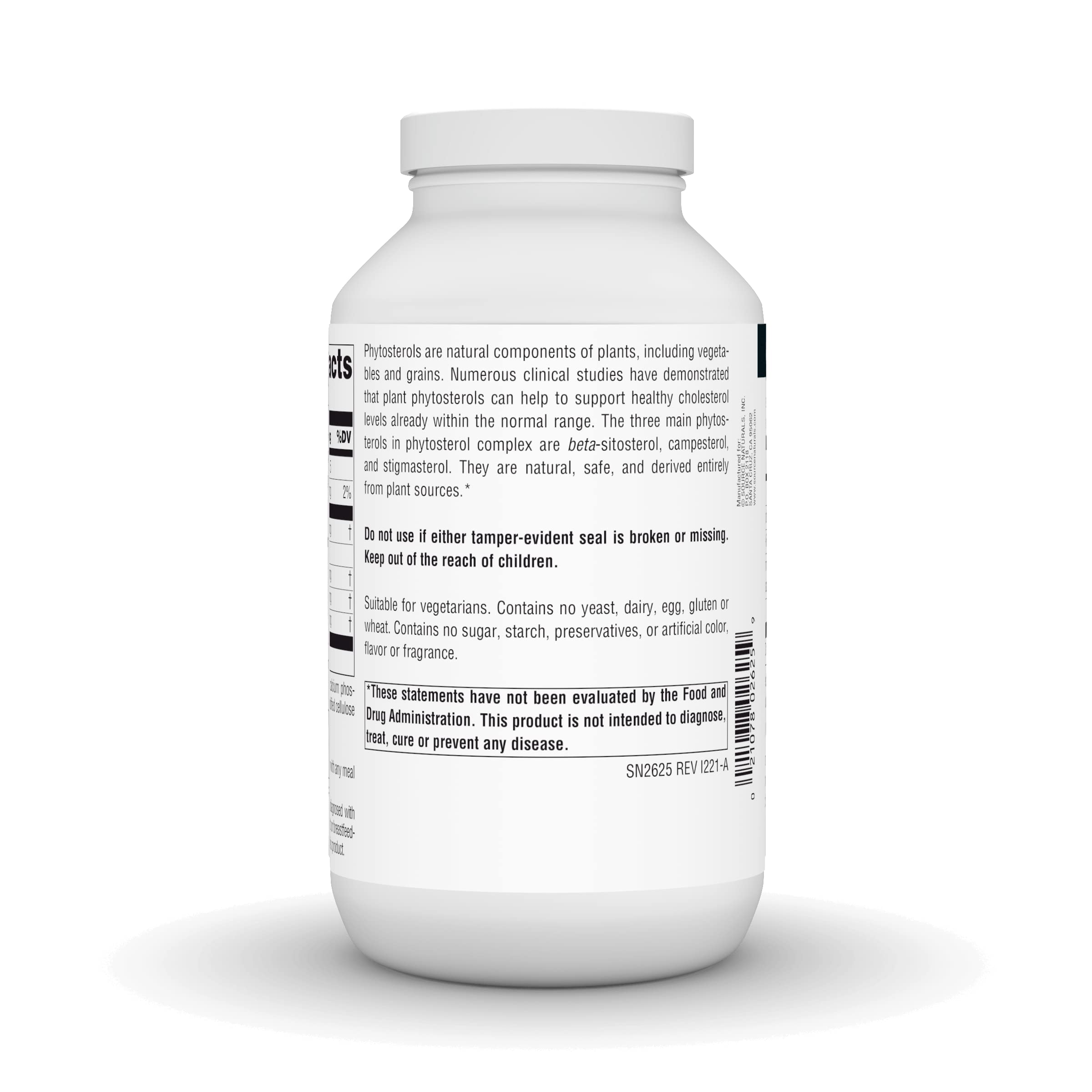 Source Naturals Mega Strength Beta Sitosterol – tablettes 375 mg: dosage standard pour une utilisation régulière.