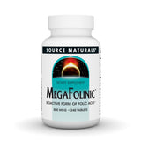 Source Naturals MegaFolinic—emballage visible, soutien potentiel à la formation des globules rouges.