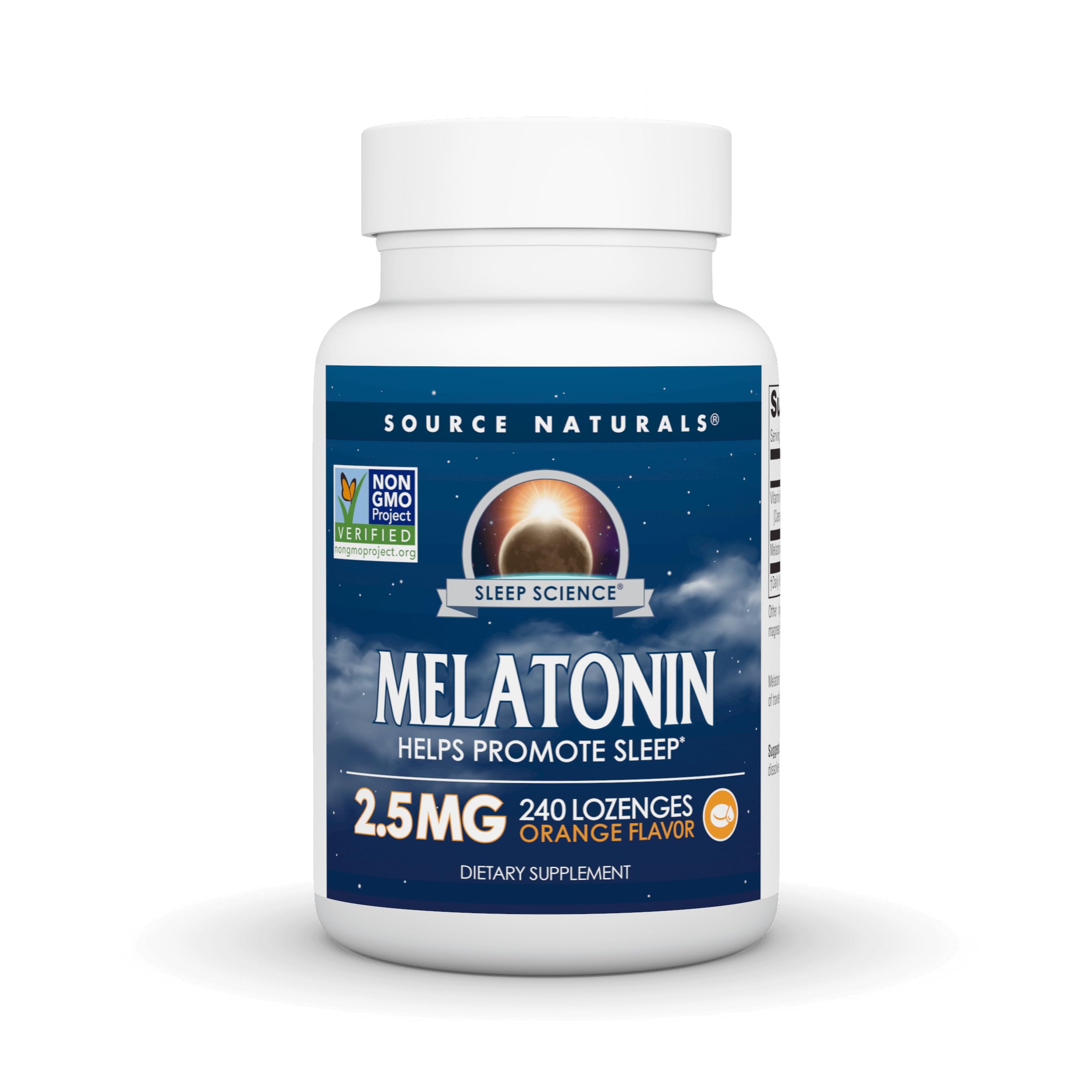 Source Naturals Mélatonine pastilles orange, soutien potentiel au sommeil