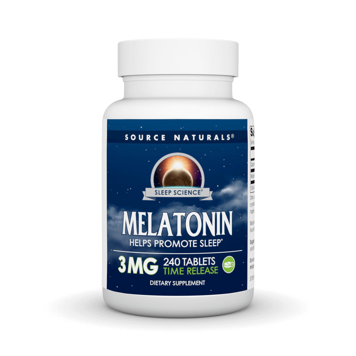 Source Naturals Mélatonine comprimés libération lente, cycle naturel du sommeil.