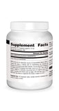 Source Naturals MSM poudre se dissolvant facilement dans eau ou jus.