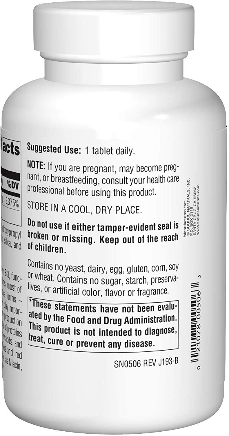 Source Naturals Niacinamide 1500 mg — pack double: intégration facile dans la routine