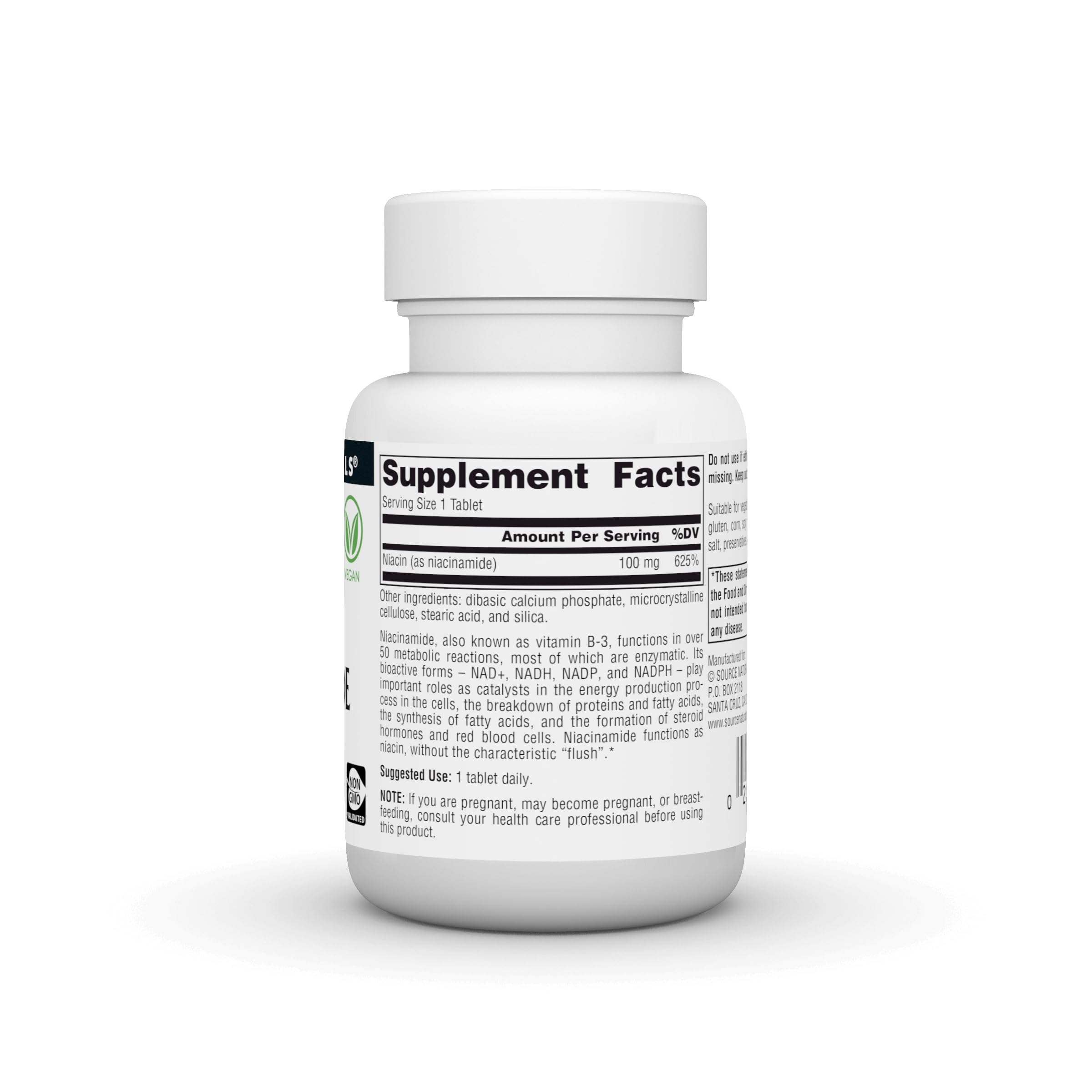 Source Naturals Nicotinamide B-3 comprimés quotidiens, usage simple