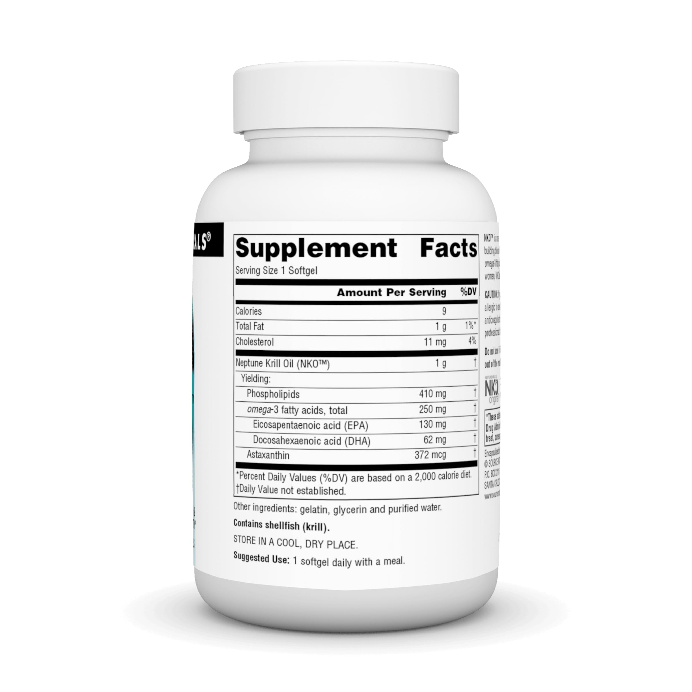 Source Naturals NKO Neptune Krill Oil — gélules molles faciles à intégrer au quotidien