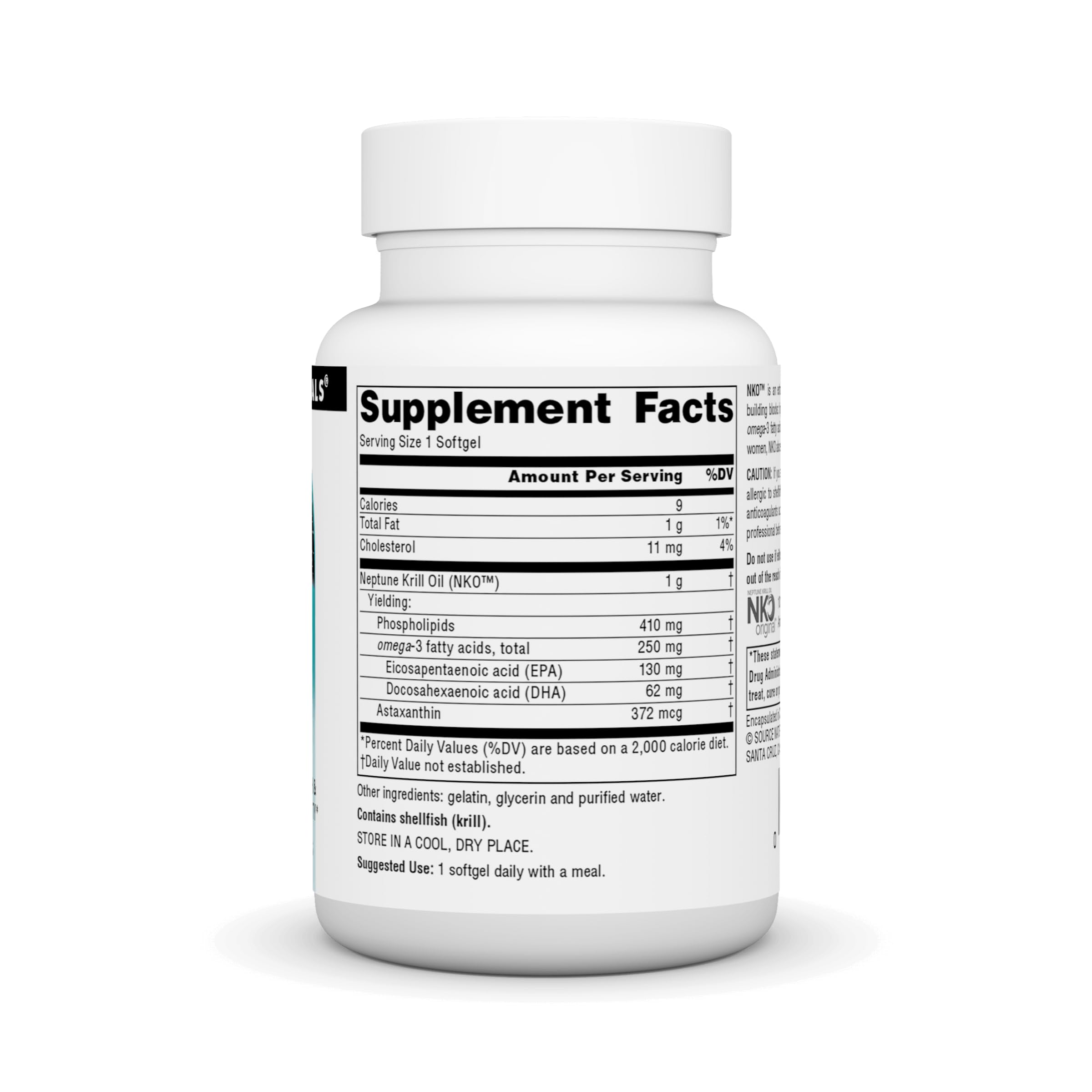 Source Naturals NKO Neptune gélules molles, prise quotidienne pratique