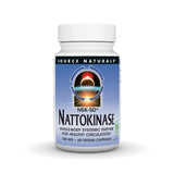 Source Naturals NSK-SD nattokinase – bouteille avec bouchon, soutien potentiel à la circulation.