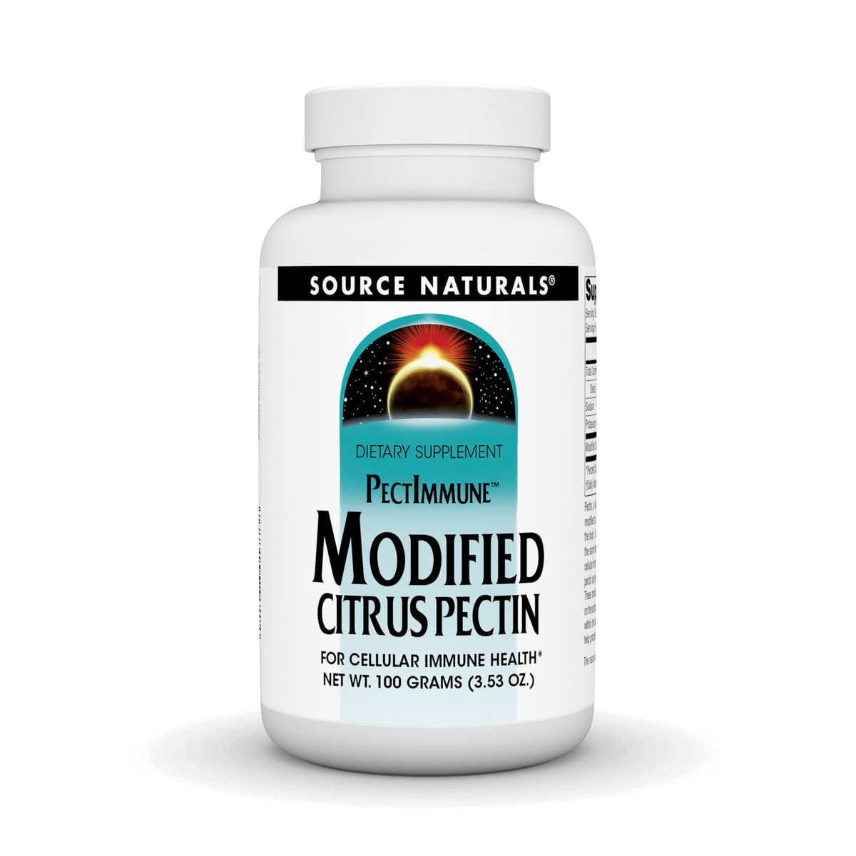 Source Naturals Pectine Citrique Modifiée en poudre, bouteille pratique pour usage quotidien