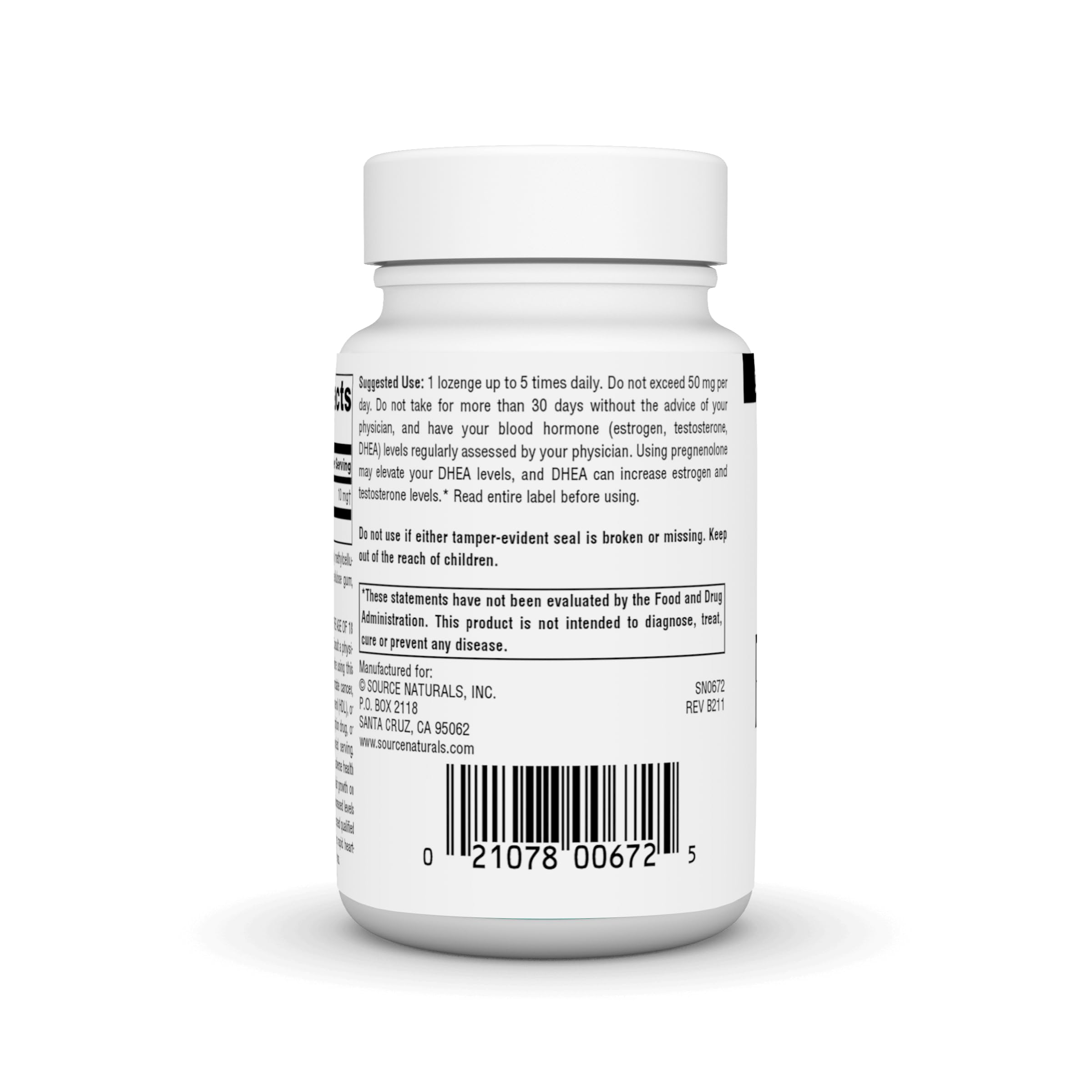 Source Naturals Pregnenolone, pastilles cerise, format pratique pour des prises régulières.