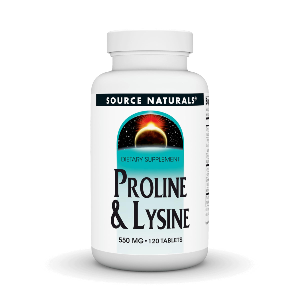 Source Naturals Proline et Lysine, bouteille - soutien potentiel de la synthèse des protéines.