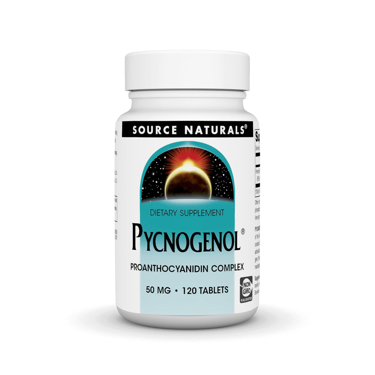 Source Naturals Pycnogenol-bouteille 120 comprimés, utilisation quotidienne potentielle.