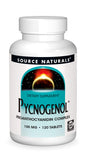 Source Naturals Pycnogenol capsules 100 mg dans une bouteille pratique pour le quotidien.