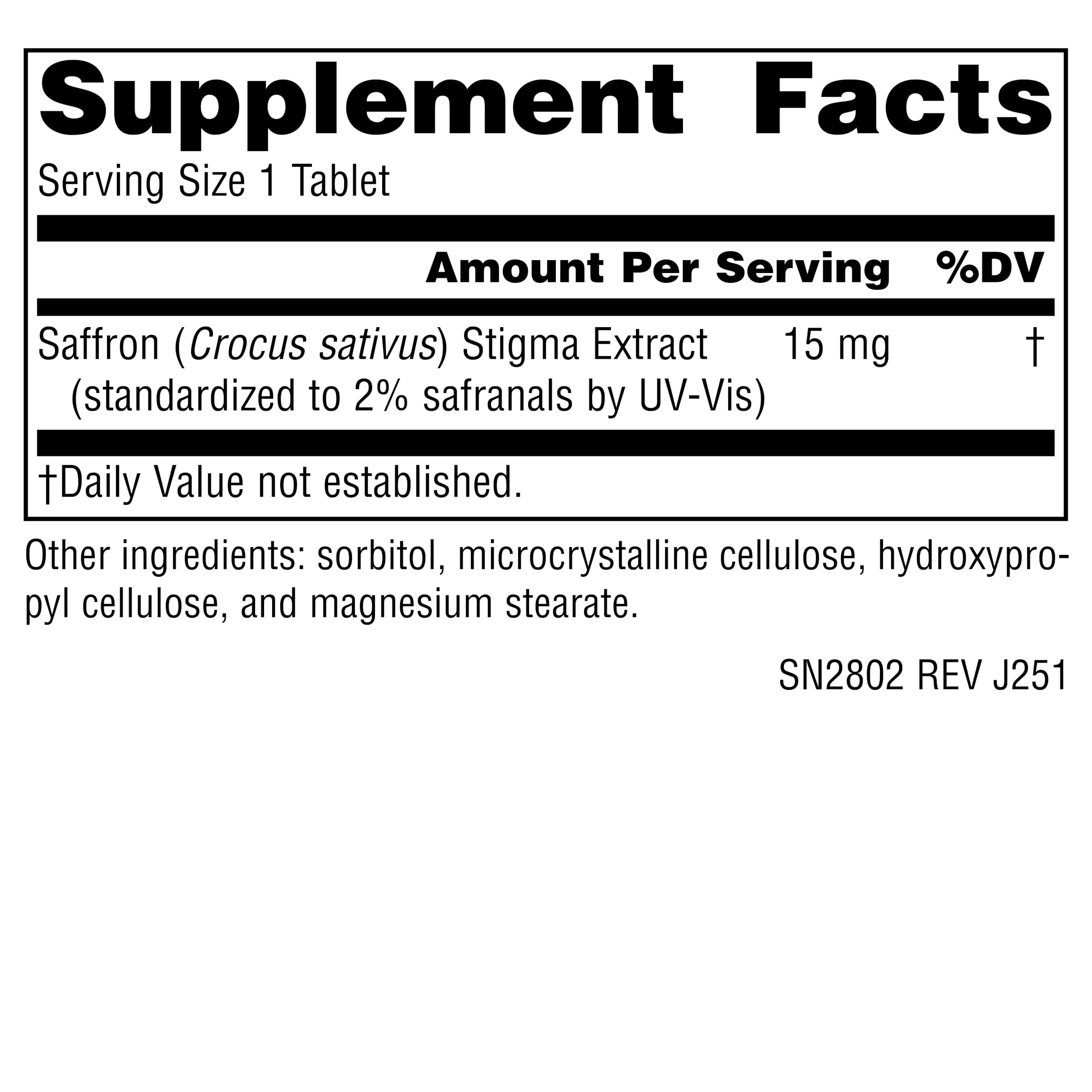 Source Naturals Serene Science Safran Extrait bouteille : format pratique pour votre routine