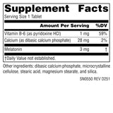 Source Naturals Sleep Science Mélatonine, emballage prêt à être utilisé avant le coucher.