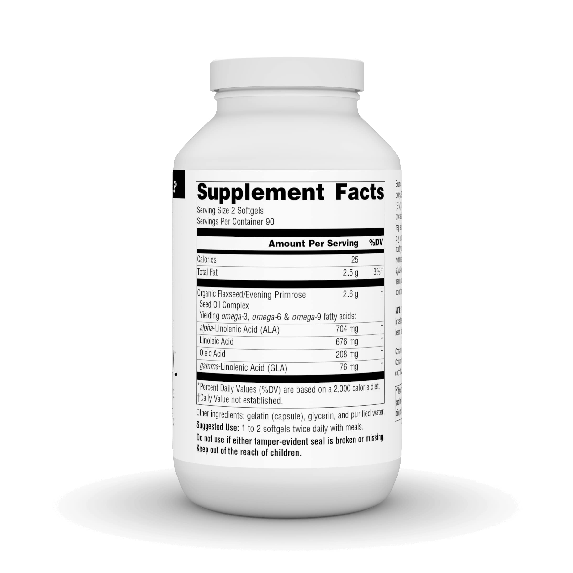 Source Naturals softgels, dosage quotidien facile pour les EFAs
