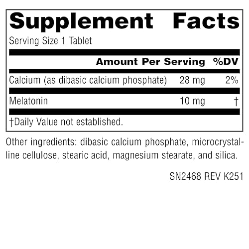 Source Naturals Mélatonine – tablettes véganes faciles à avaler pour une routine nocturne.