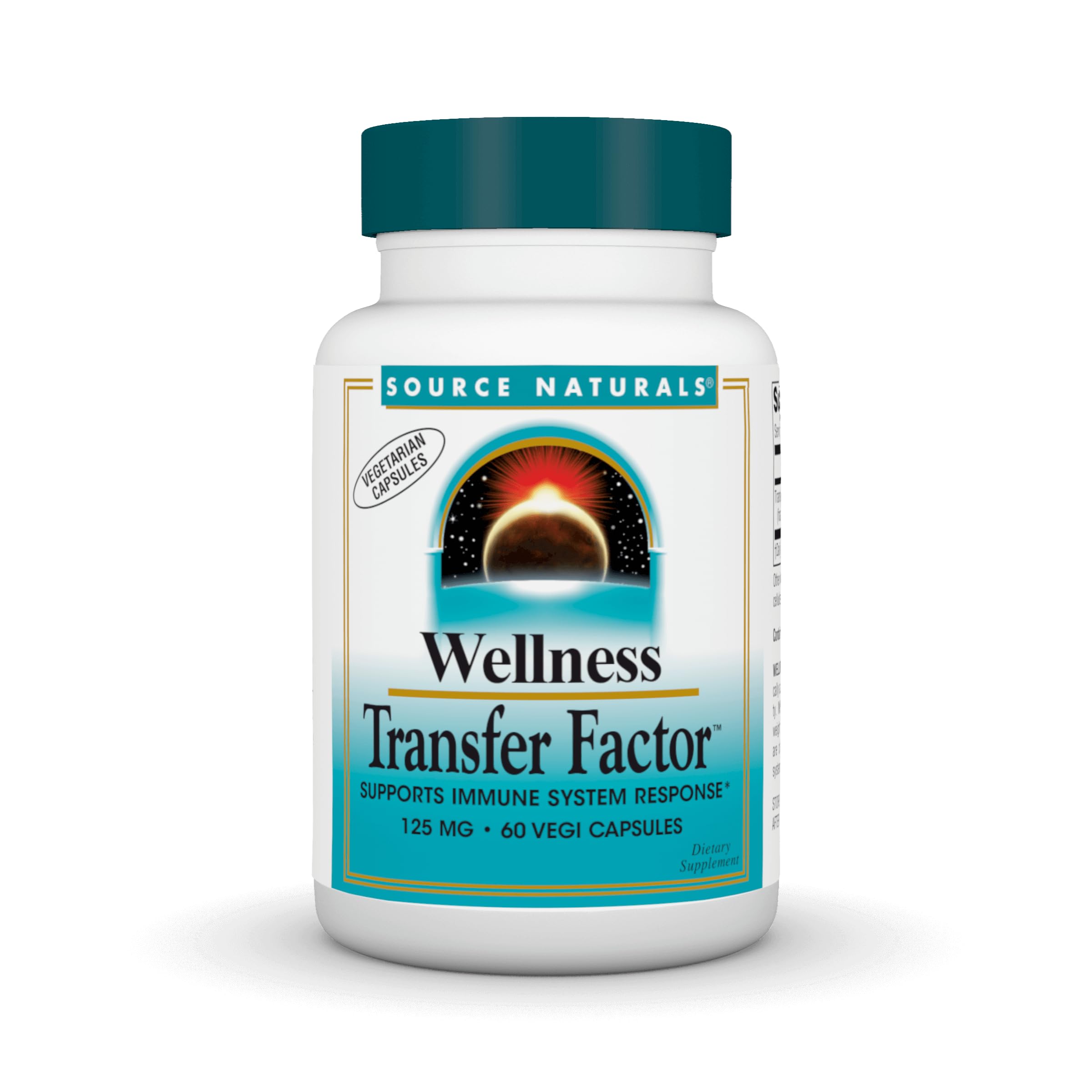 Source Naturals Transfer Factor Bien-Être, bouteille, utilisation quotidienne facile pour le soutien potentiel immunitaire.