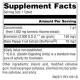 Source Naturals Turmeric 1000, emballage: étiquette informative