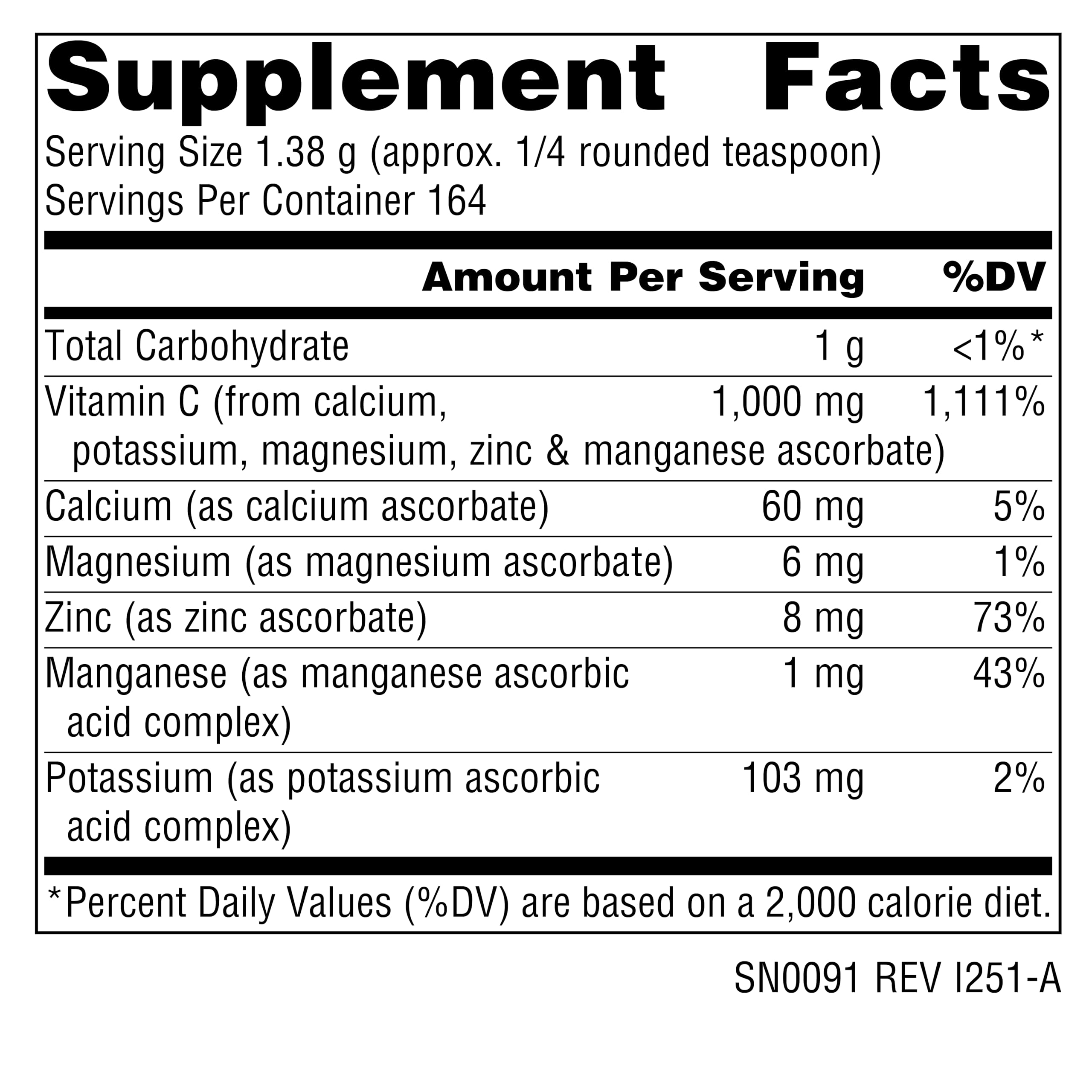 Source Naturals Ultimate Ascorbate C – mélange d'ascorbates minéraux pour une nutrition pratique.