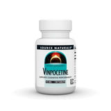 Source Naturals Vinpocetine Tablettes, bouteille 10 mg et étiquette, soutien potentiel des performances cognitives.