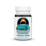 Source Naturals Vitamine D-3 400 UI, bouteille, soutien potentiel des os et du système immunitaire.