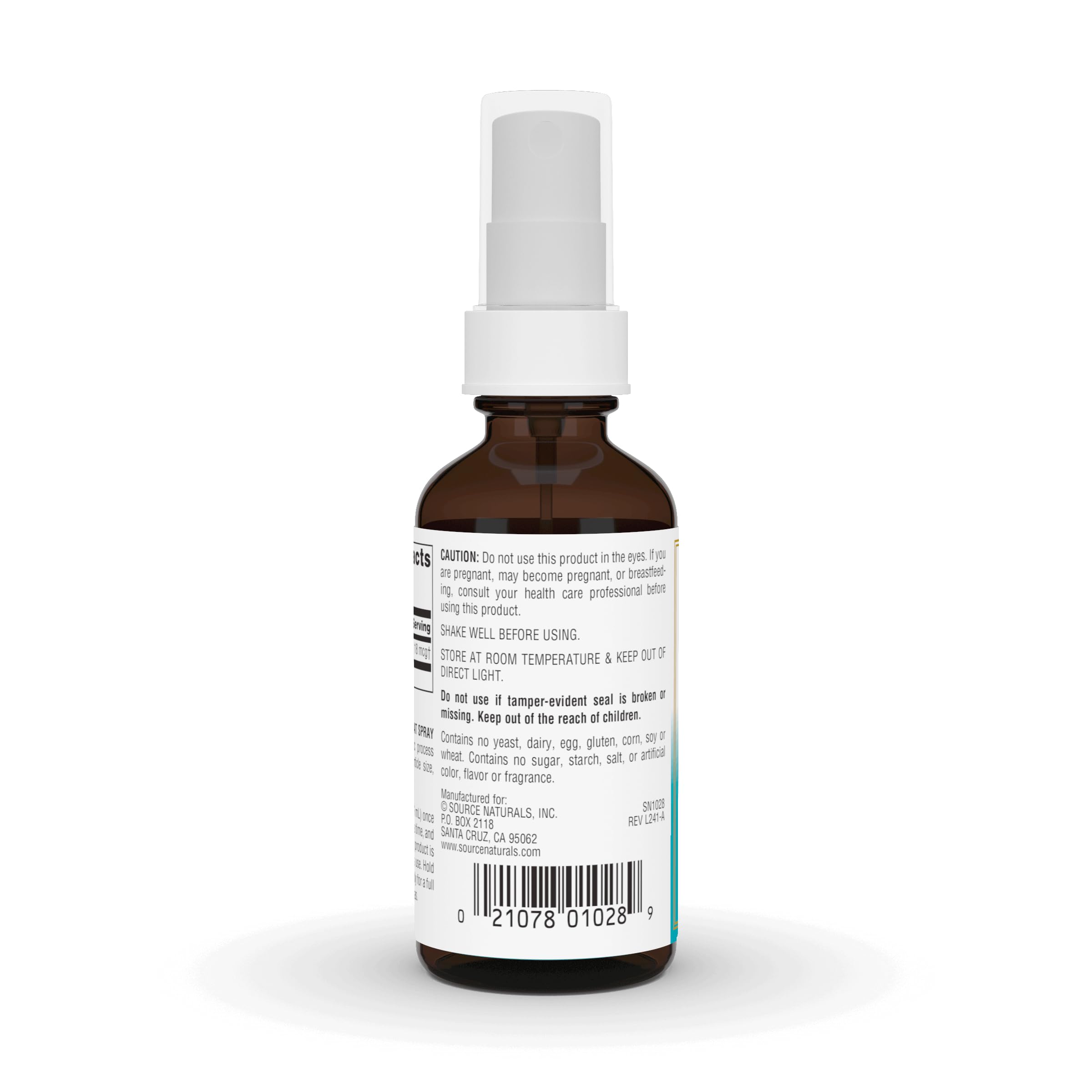 Source Naturals Wellness Colloidal Silver Throat Spray, pulvérisation ciblée vers la gorge et le pharynx.