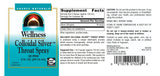 Source Naturals Wellness Colloidal Silver Throat Spray, vaporisateur près de la bouche pour application rapide.