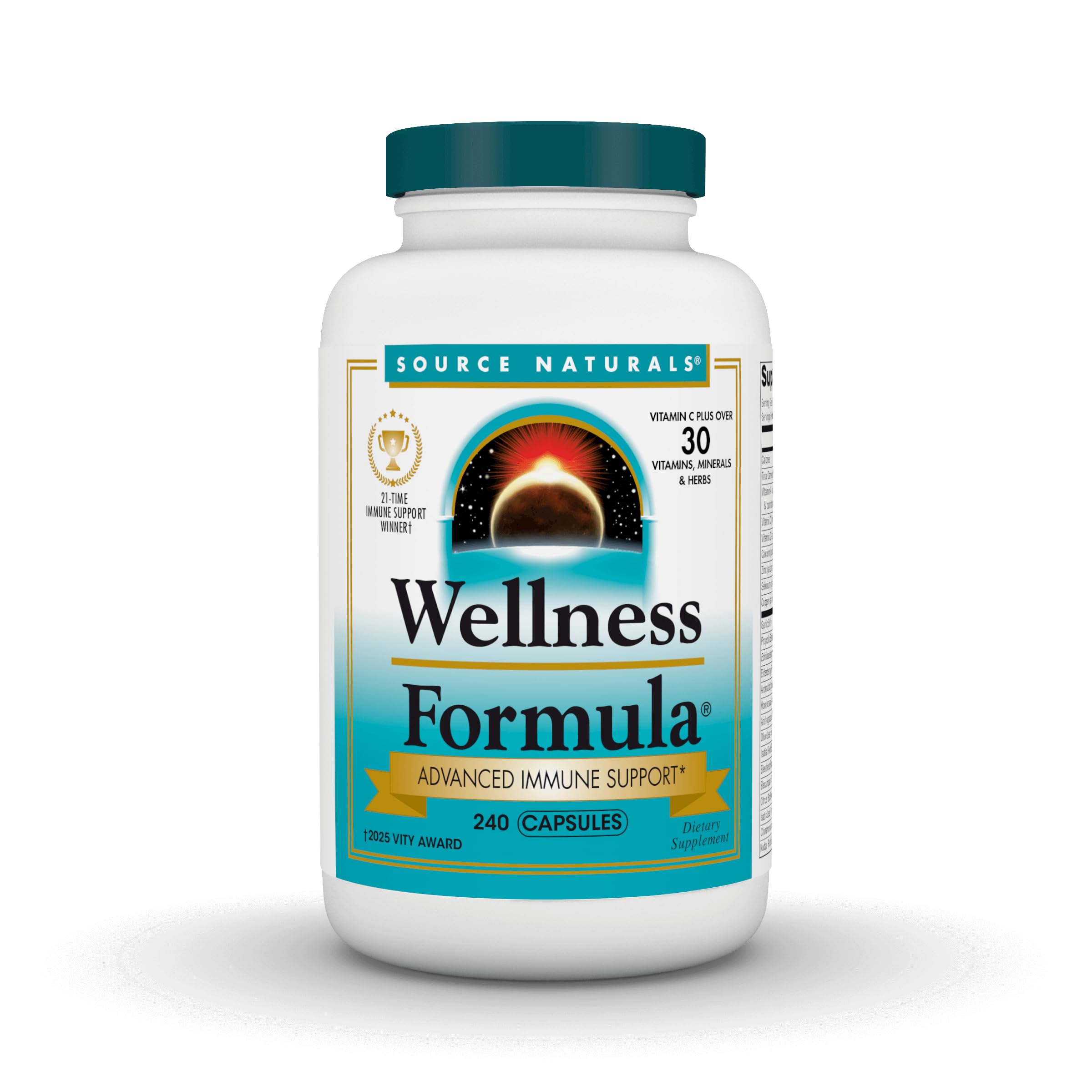 Source Naturals Wellness Formula – bouteille visible, soutien immunitaire potentiel.