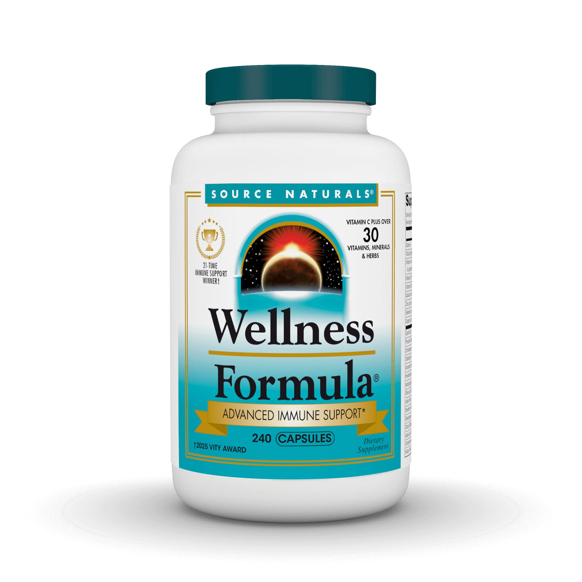 Source Naturals Wellness Formula – bouteille visible, soutien immunitaire potentiel.