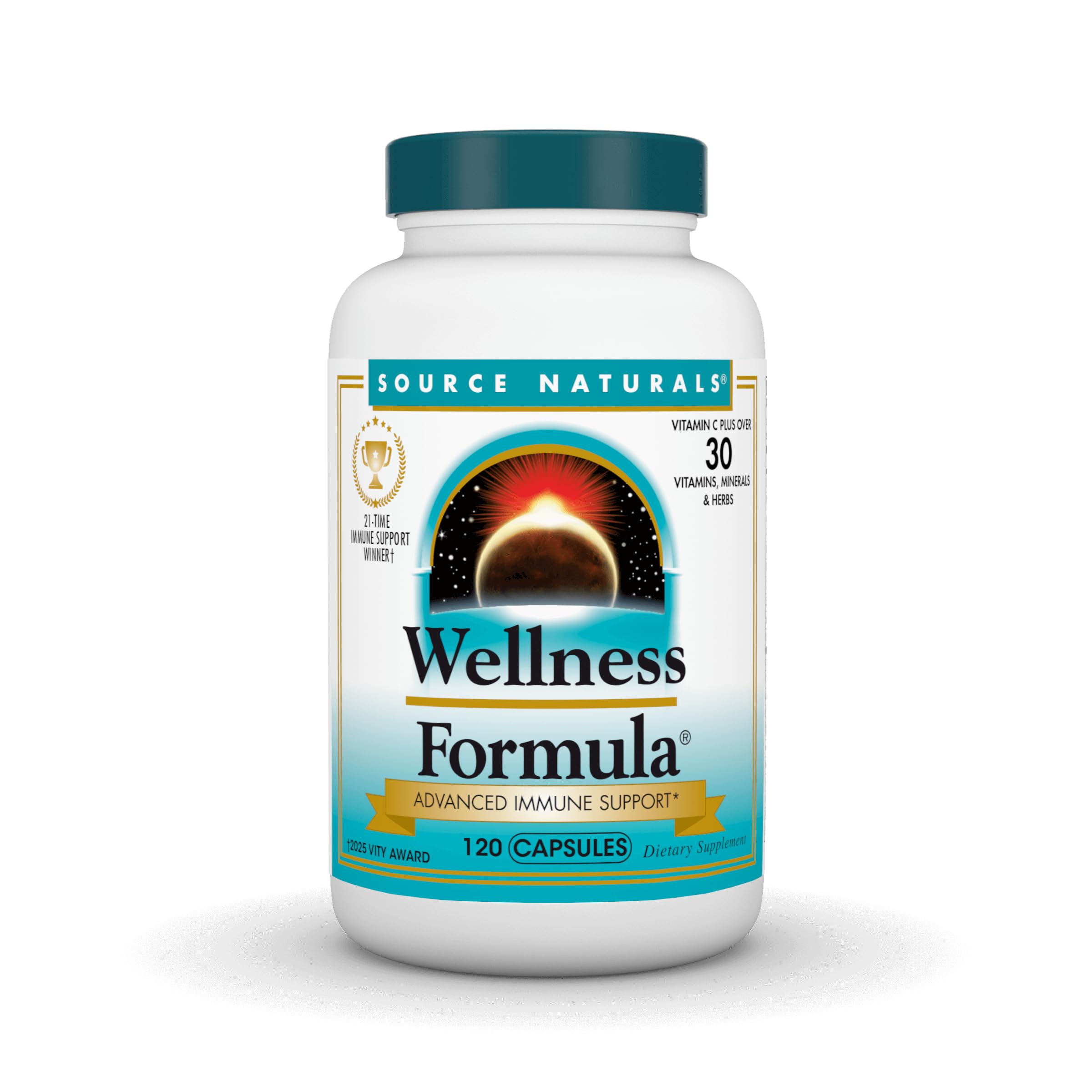 Source Naturals Wellness Formula – bouteille visible, soutien immunitaire potentiel.