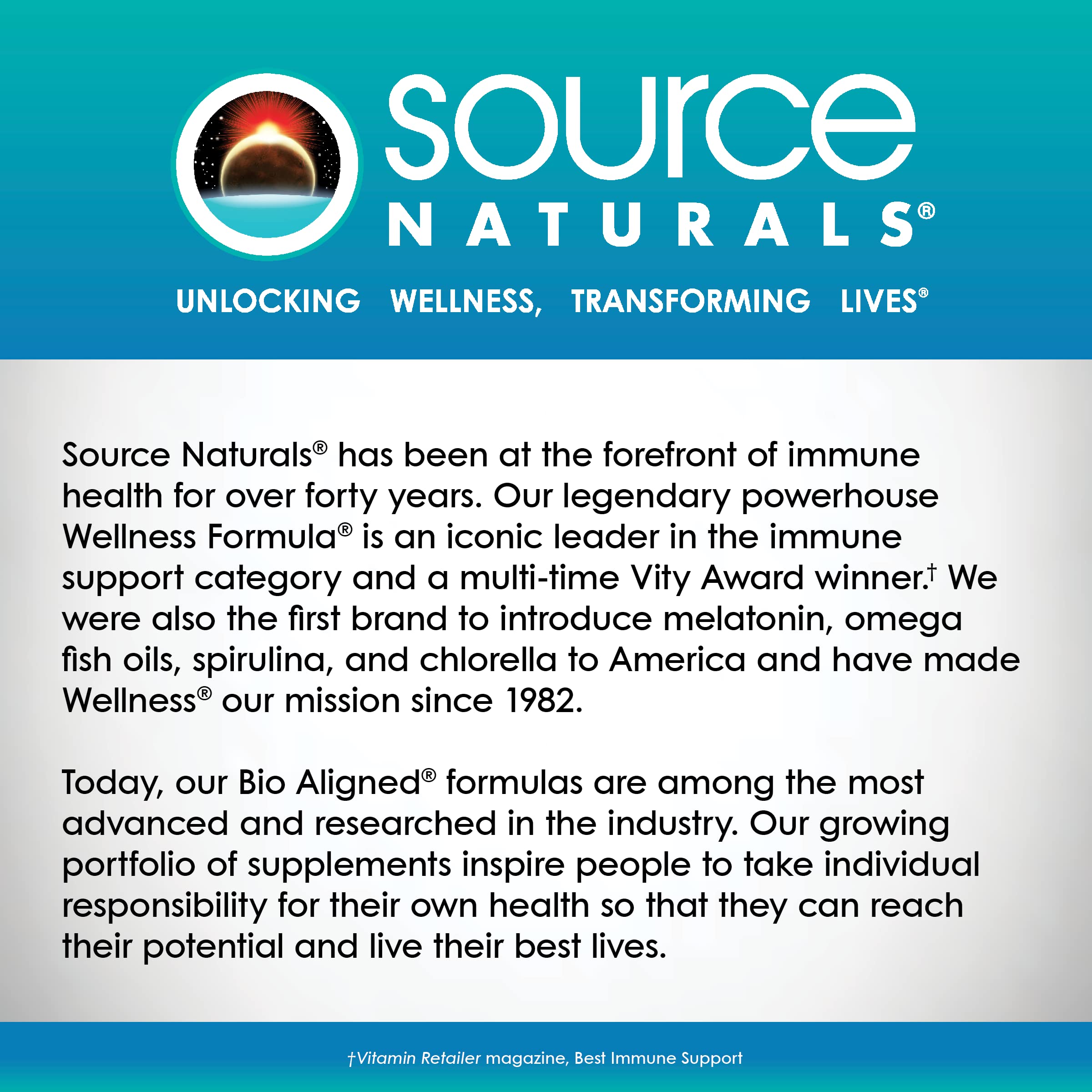 Source Naturals Wellness Formula – présentation du flacon pour routine bien-être.