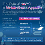 Infographie présentant la formulation naturelle de Sousti GLP-1 et ses sources.