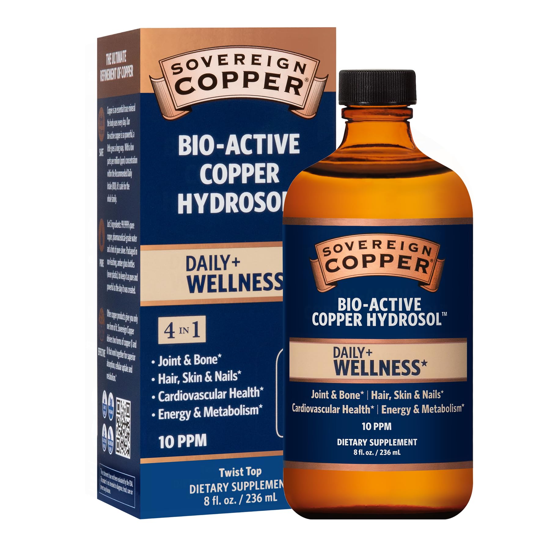 Sovereign Copper Hydrosol: bouteille 8 oz prête pour une routine quotidienne