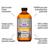 Eau hydrosol Sovereign Silver adaptée pour chiens et chats.