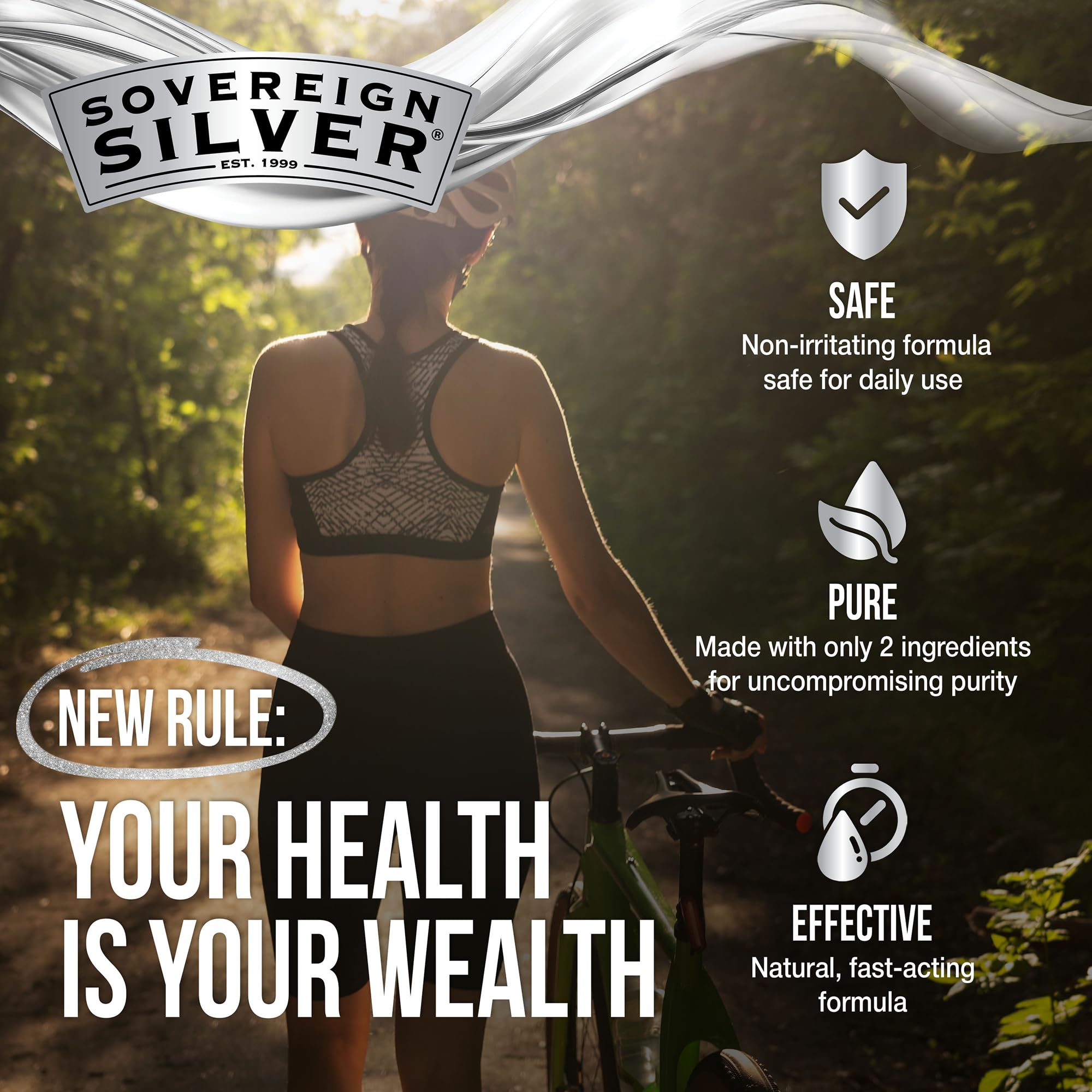 Spray nasal Sovereign Silver pratique et sûr pour une respiration plus libre.