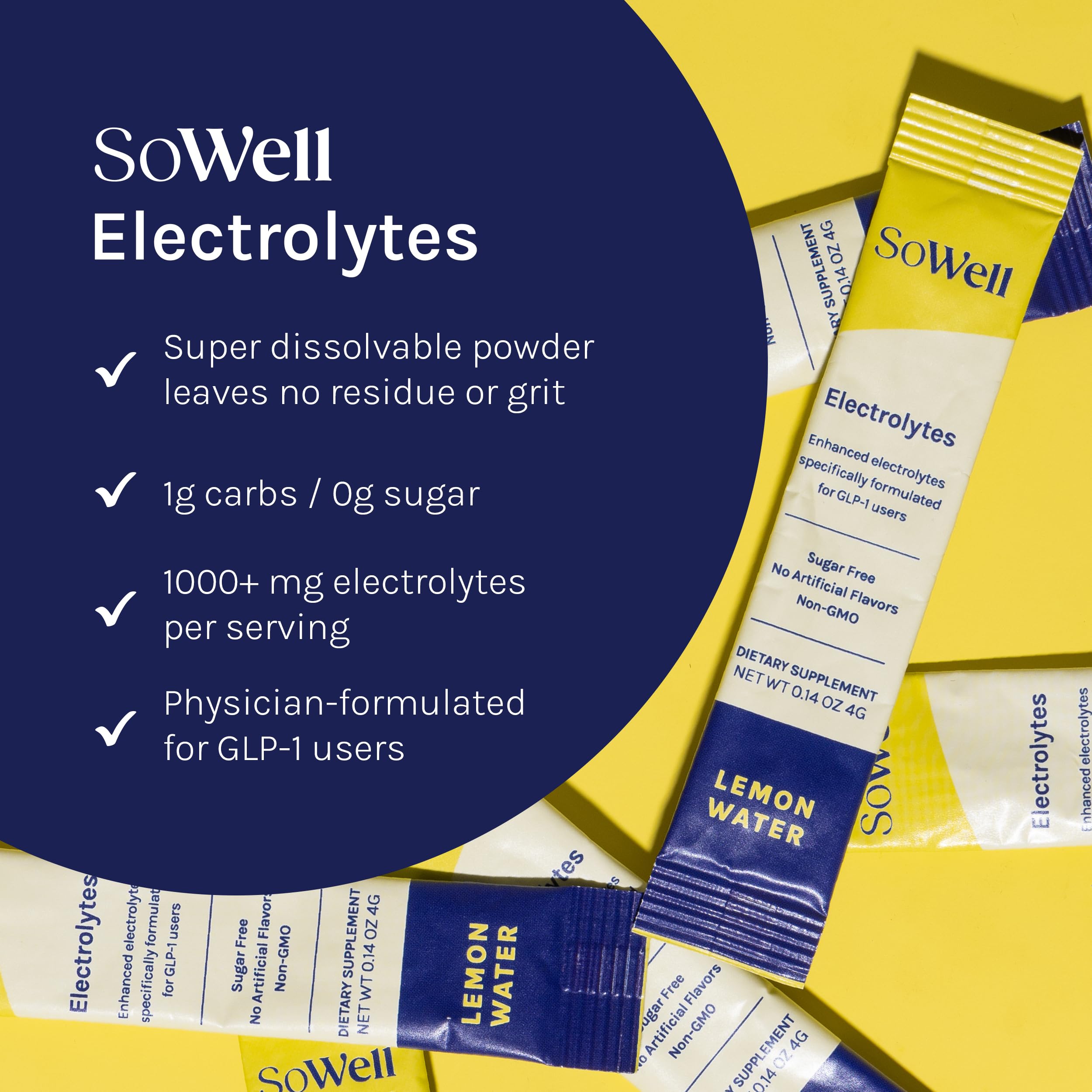 Sowell Electrolytes eau prête citron: goût frais et léger.