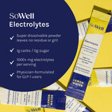 Sowell Electrolytes eau prête citron: goût frais et léger.
