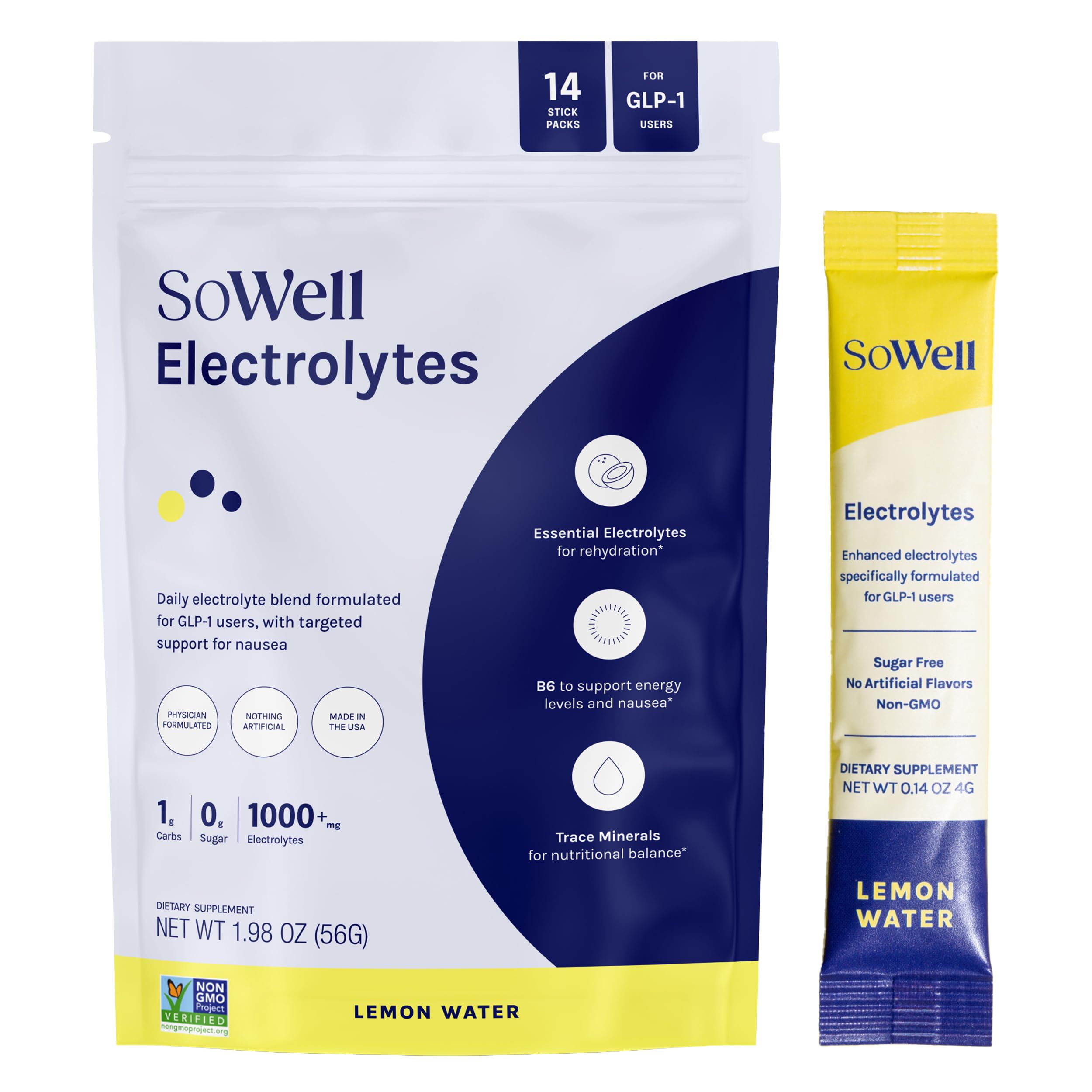 Sowell Electrolytes sachet citron: hydratation rapide et naturelle.
