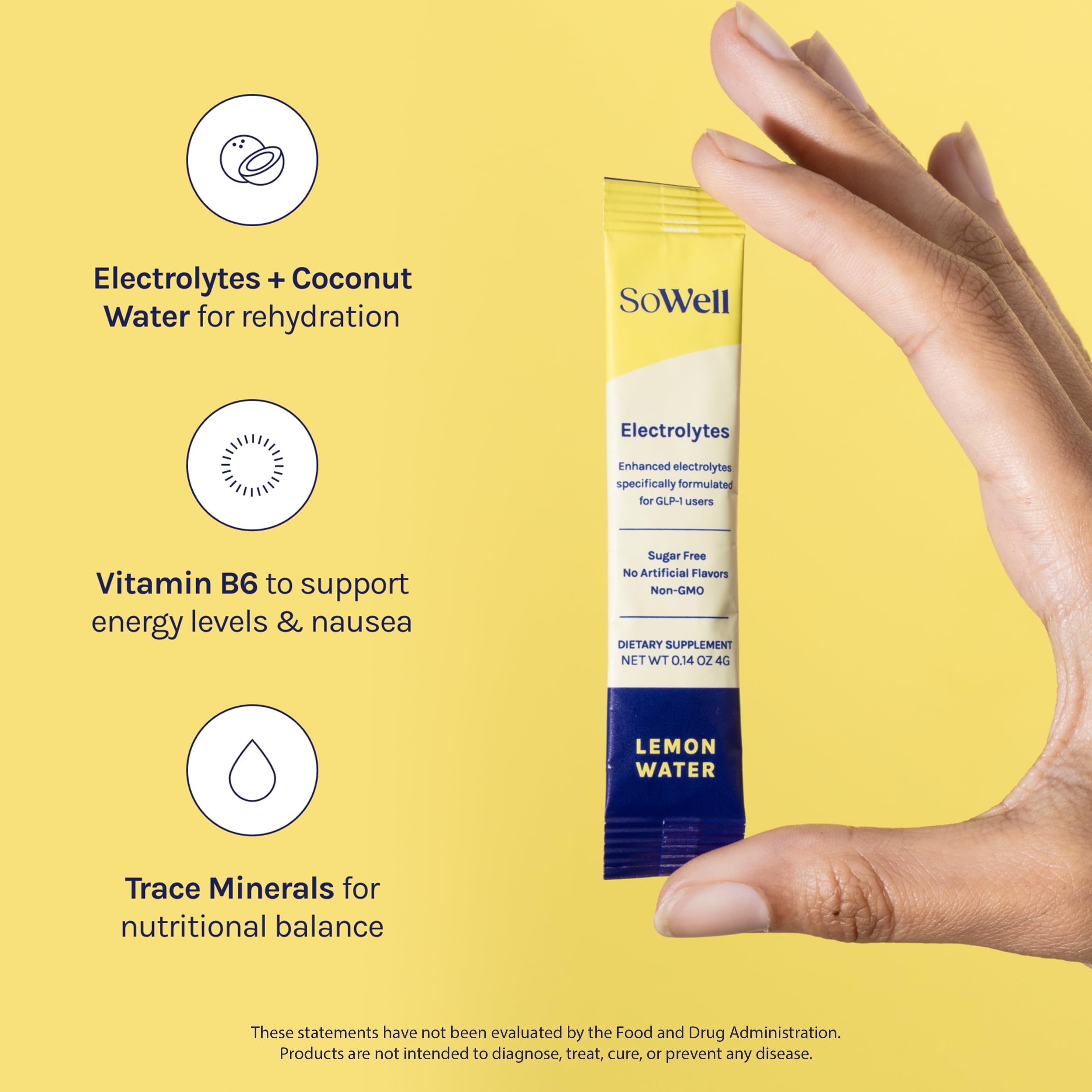 Sowell Electrolytes vitamine B6: soutien possible pour la nausée.
