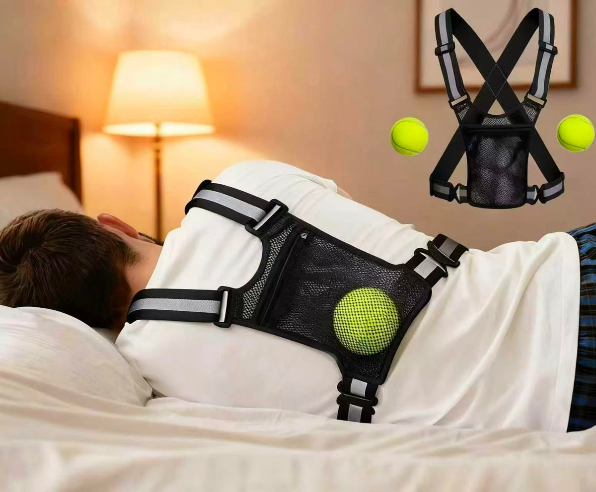 Soxtianrui trainer-sommeil-cote en action sur lit favorisant une posture latérale.