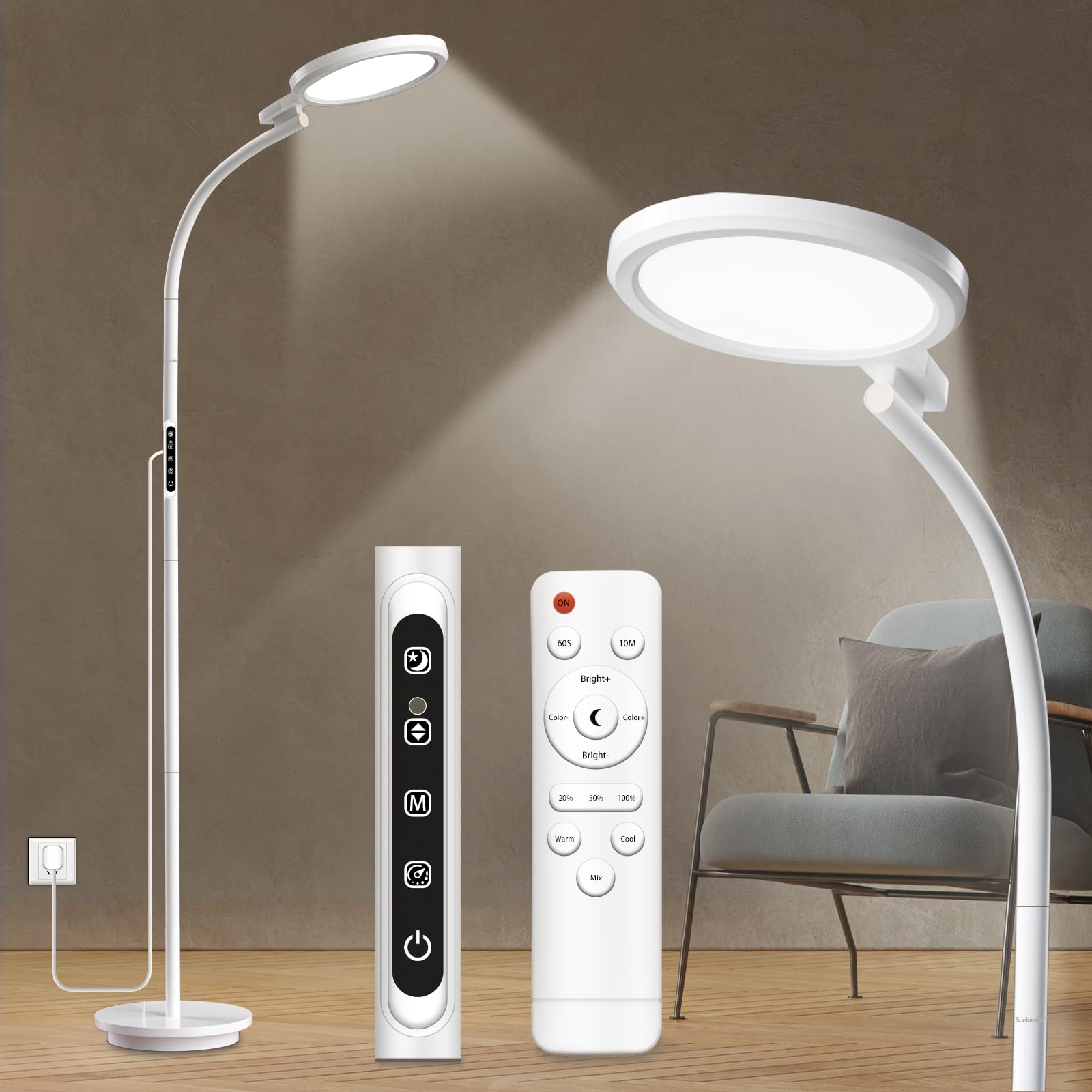 Lampe Sozapooty sur bureau, éclairage puissant pour démarrer la journée.