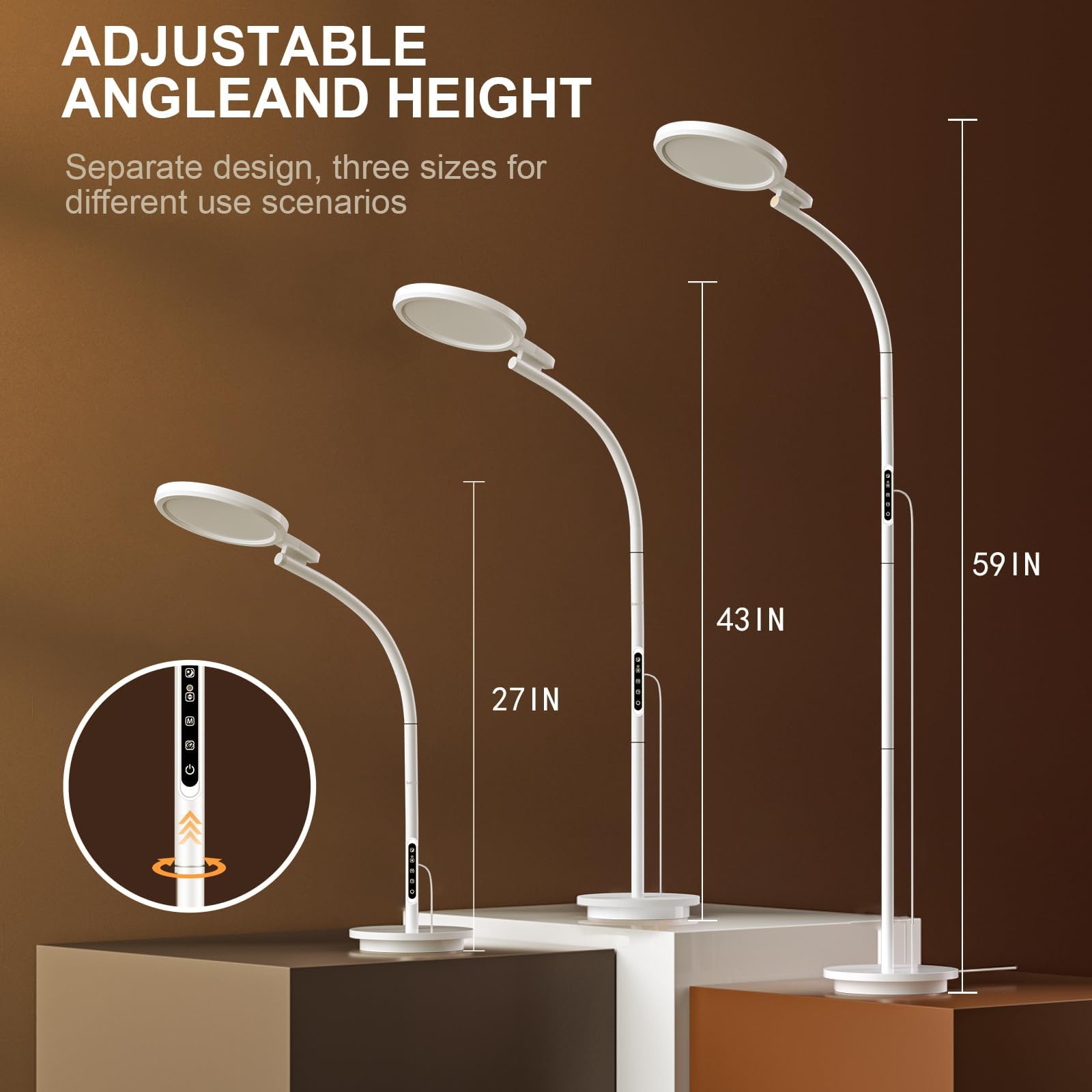 Lampe Sozapooty dans une chambre, lumière chaude et reposante.