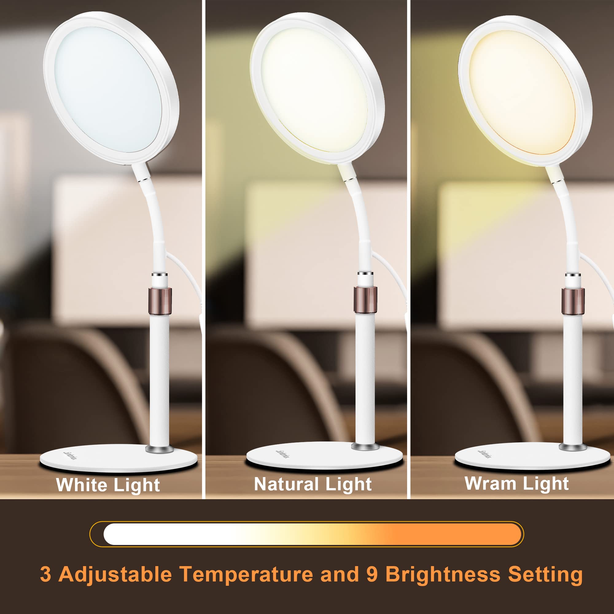 Lampe Sozapooty 9 niveaux de brillance réglables.