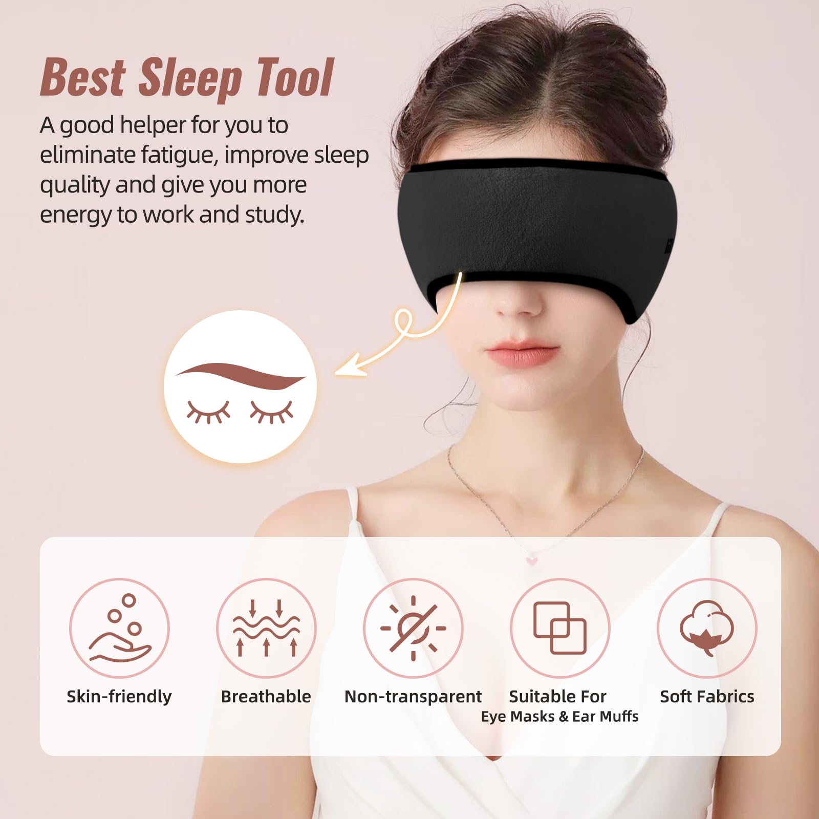 Spacepower masque-doux-peluche offre un toucher moelleux pour des nuits plus confortables