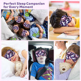 Masque SpacePower pour enfant avec impression cheval violet, idéal pour dormir à l école.